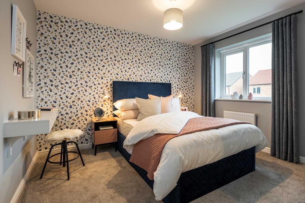 Bedroom 2 beams with natural light