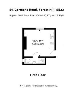 Studio to rent, German's Road, Forest Hill, SE23