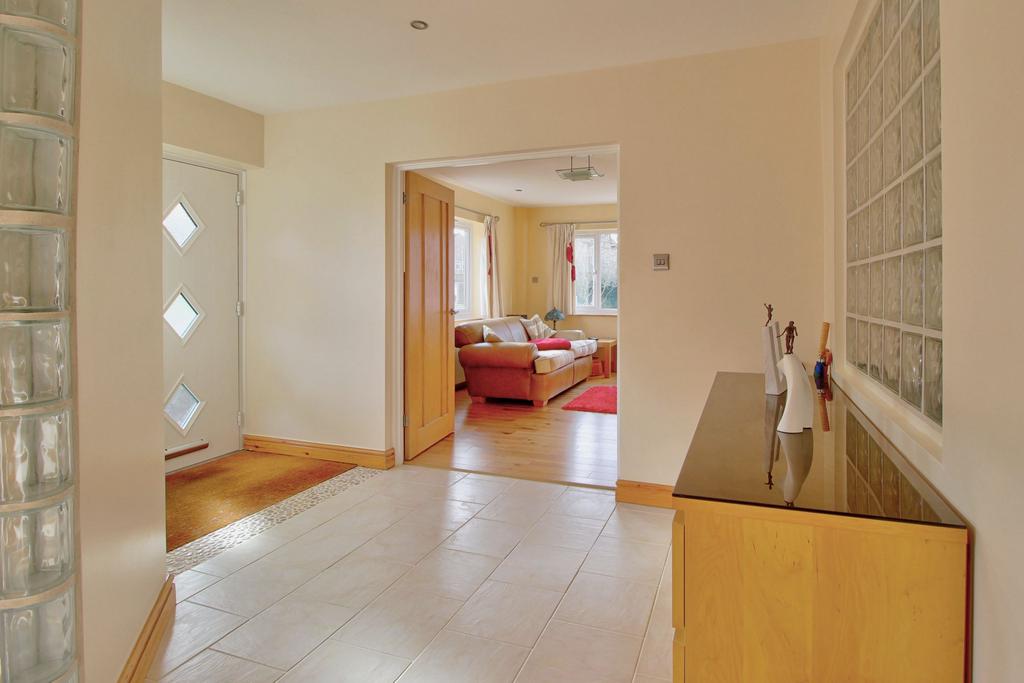 Wide hallway and modern door