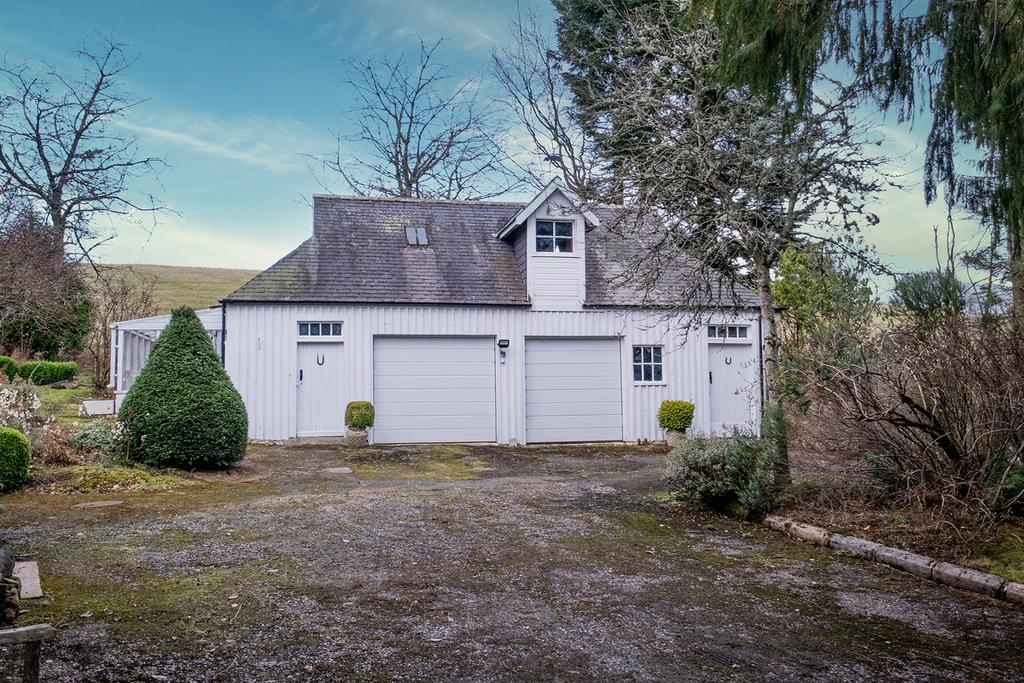 Double garage and shed