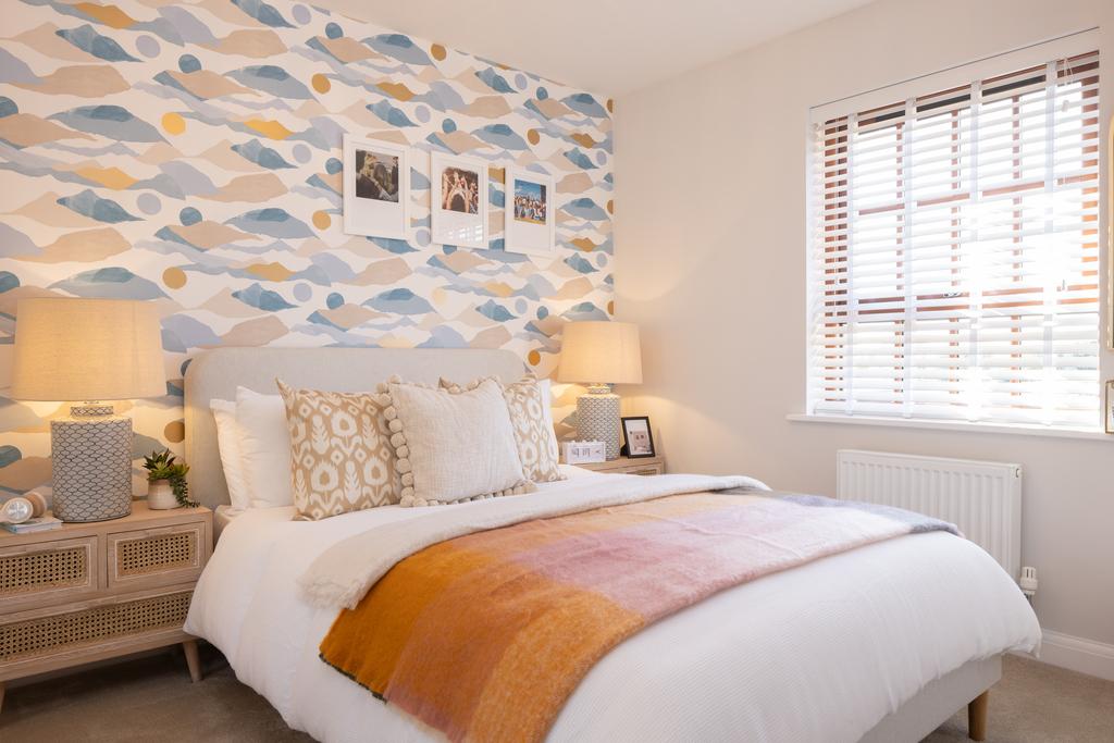 Internal shot of double bedroom in the conwy...