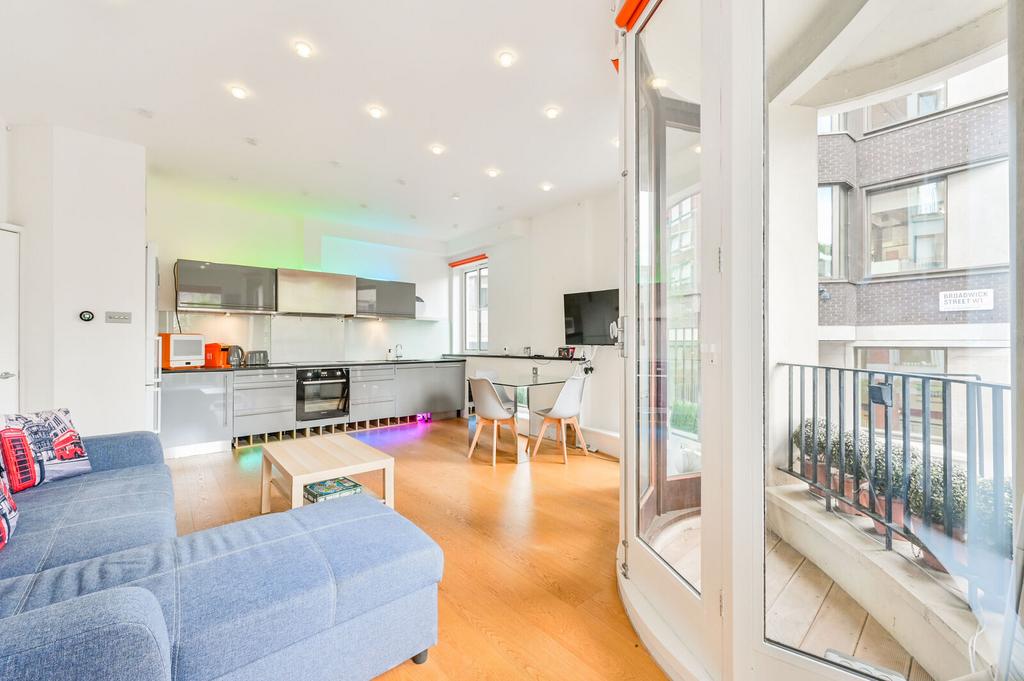 Open-plan living area, open plan living