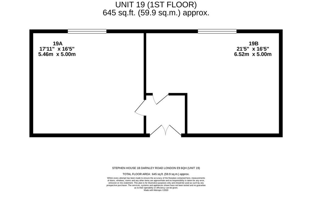 Stephen House 1b Darnley Road London E9 6 QH (Unit