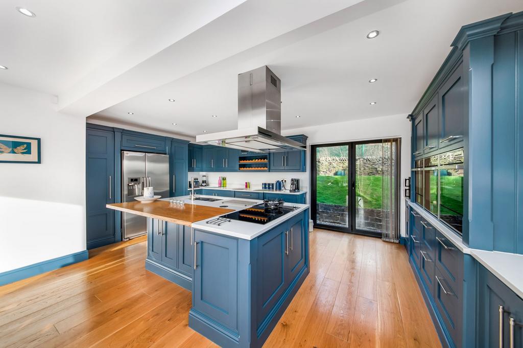 Open plan dining kitchen and family room