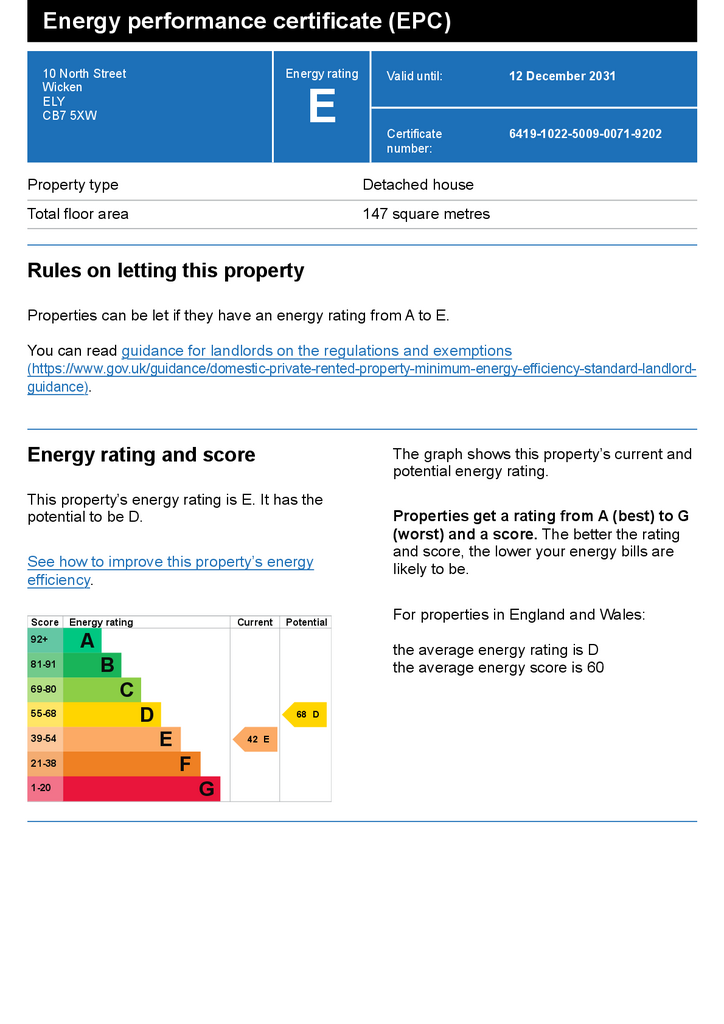 Energy performance certificate (EPC) – Find an ene