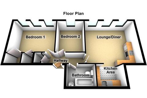 2 bedroom flat to rent, Priestgate, Peterborough, Cambridgeshire