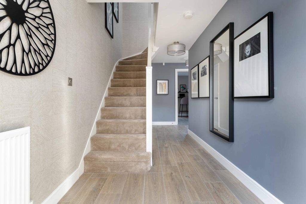The entrance hall is light and welcoming