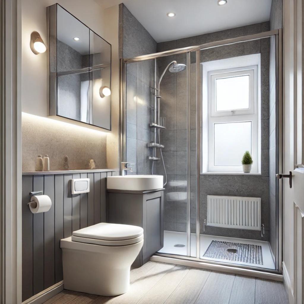 Lrg compact modern shower room render