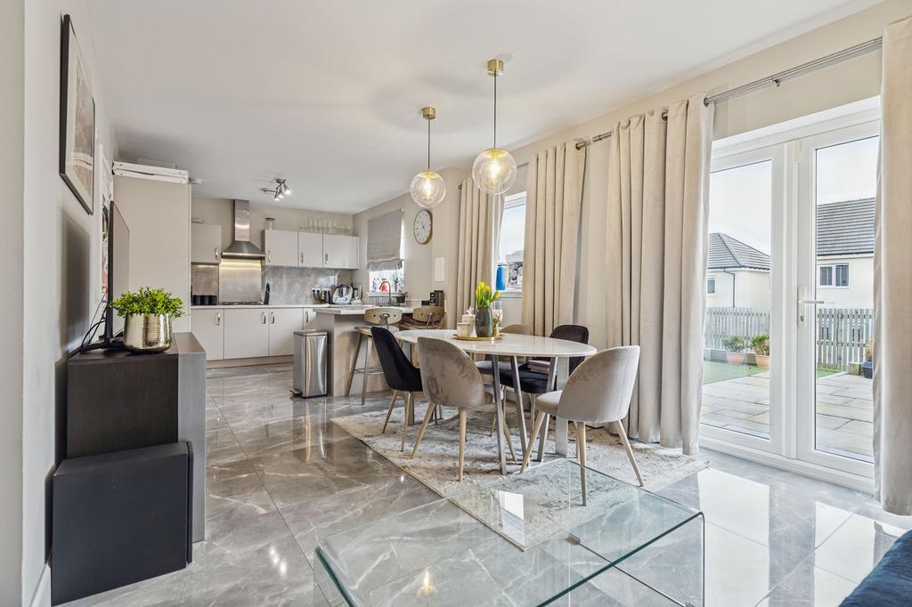 Open plan living dining room