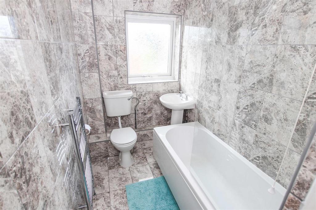 Luxury fully tiled first floor bathroom