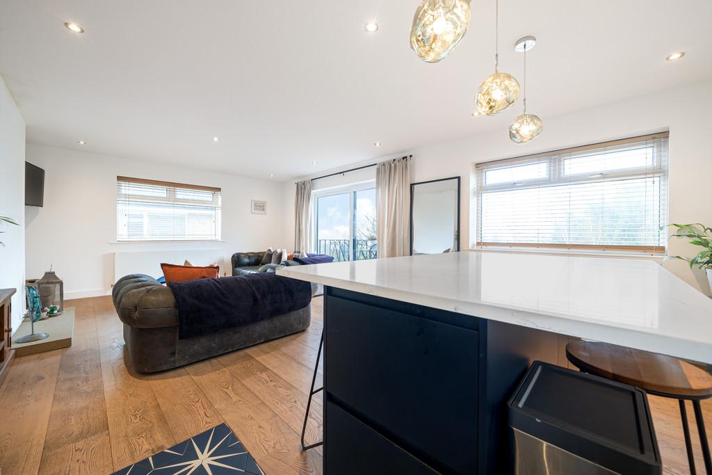 Open plan living room/kitchen