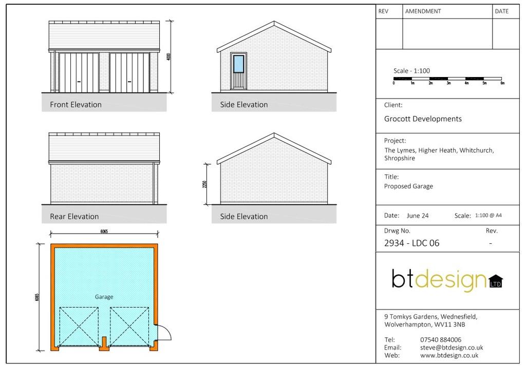 Proposed garage plans