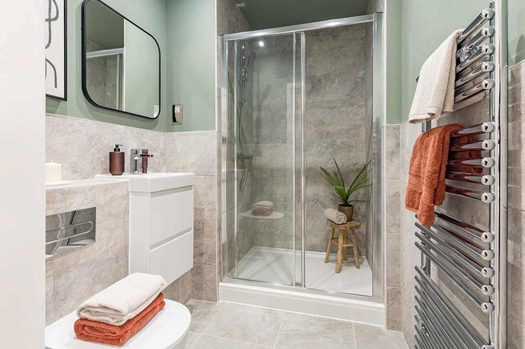 A contemporary modern designed bathroom