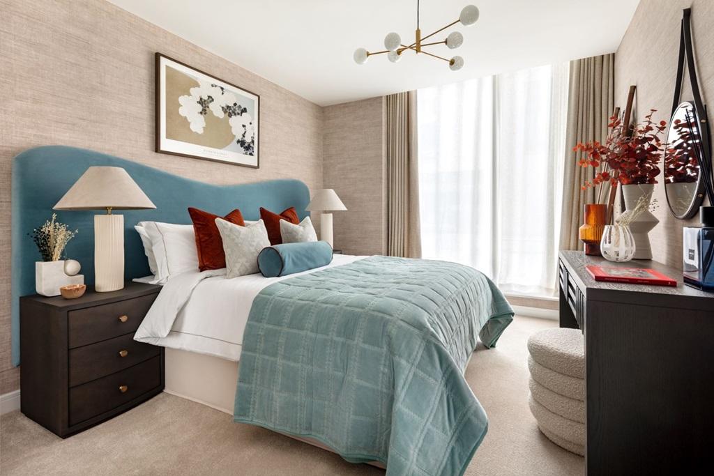 Bedrooms with floor to ceiling windows making...