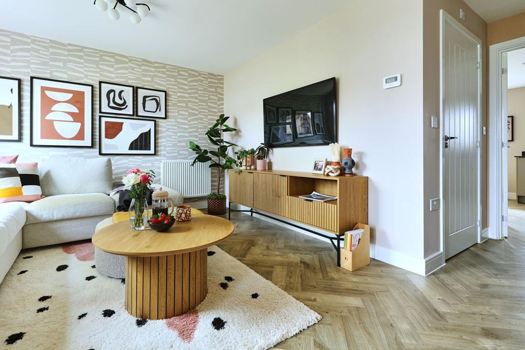 The living room is perfect for cosy night in...