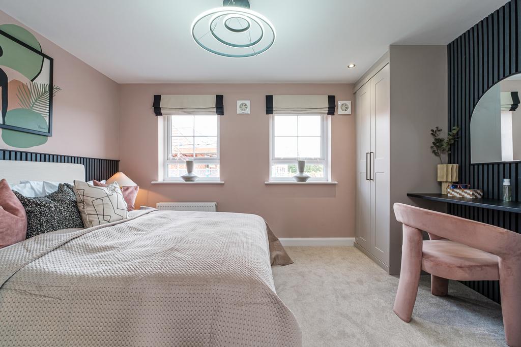 Interior shot of bed 1 in our 3 bed Knightwood...