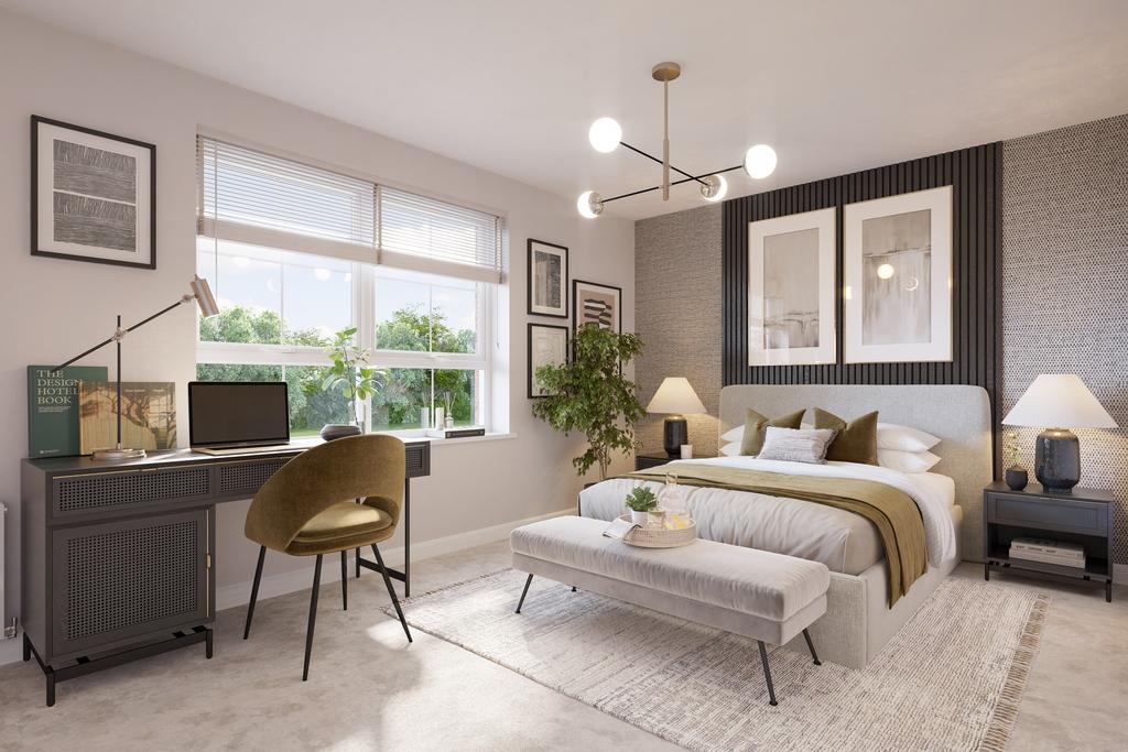 Internal CGI of the holland main bedroom