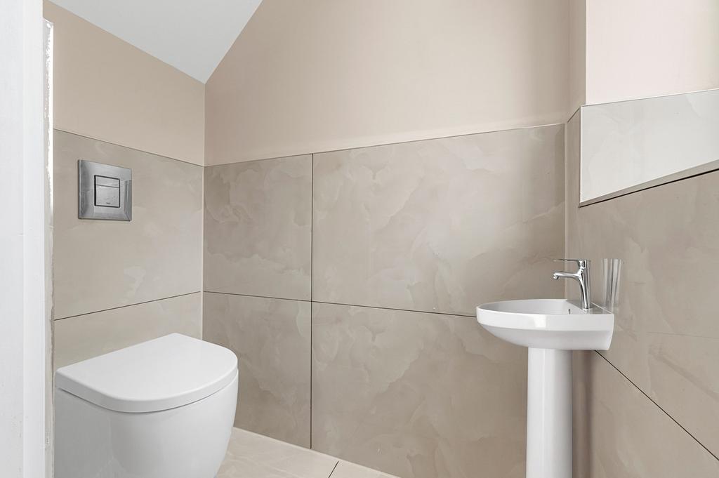 Convenient downstairs guest toilet
