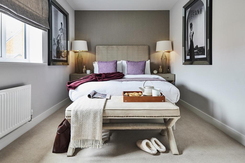 A second double bedroom with space for storage