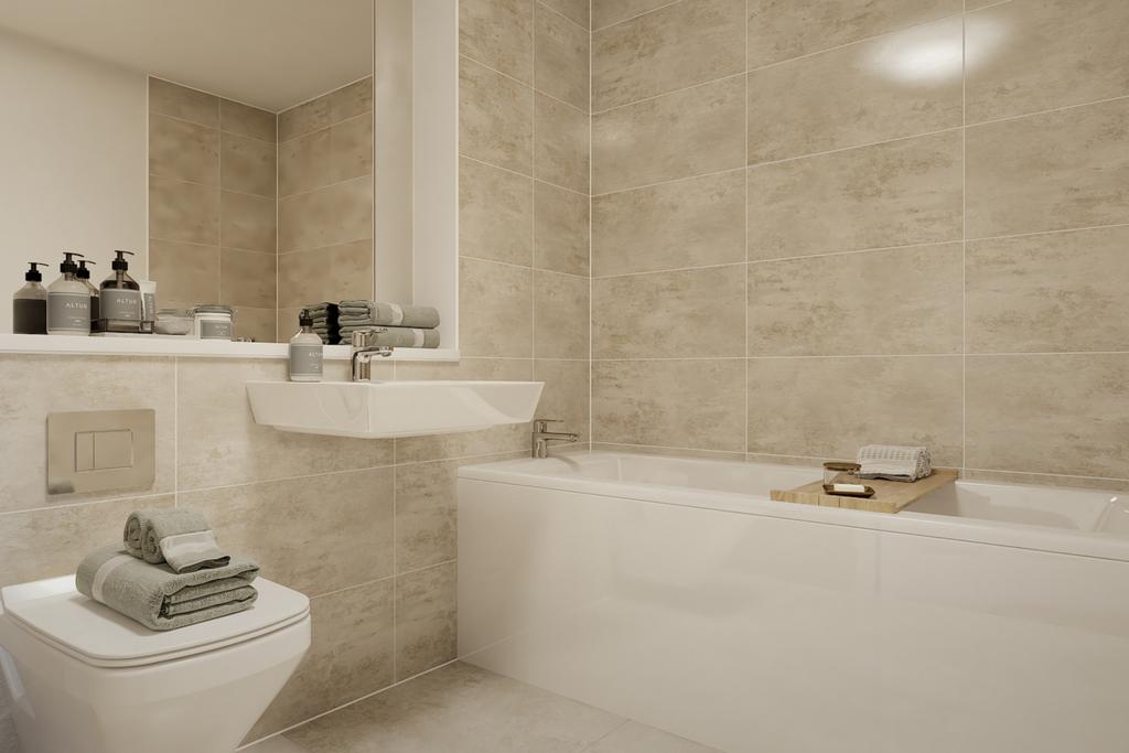 2 bedroom apartment, bathroom