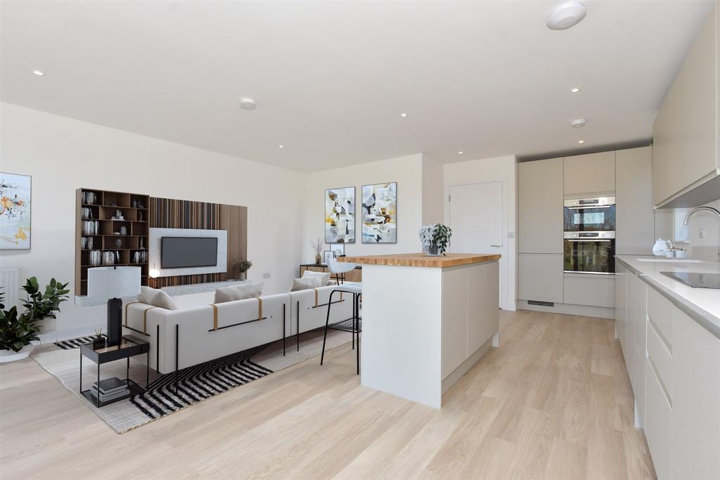 Living/Kitchen Staged