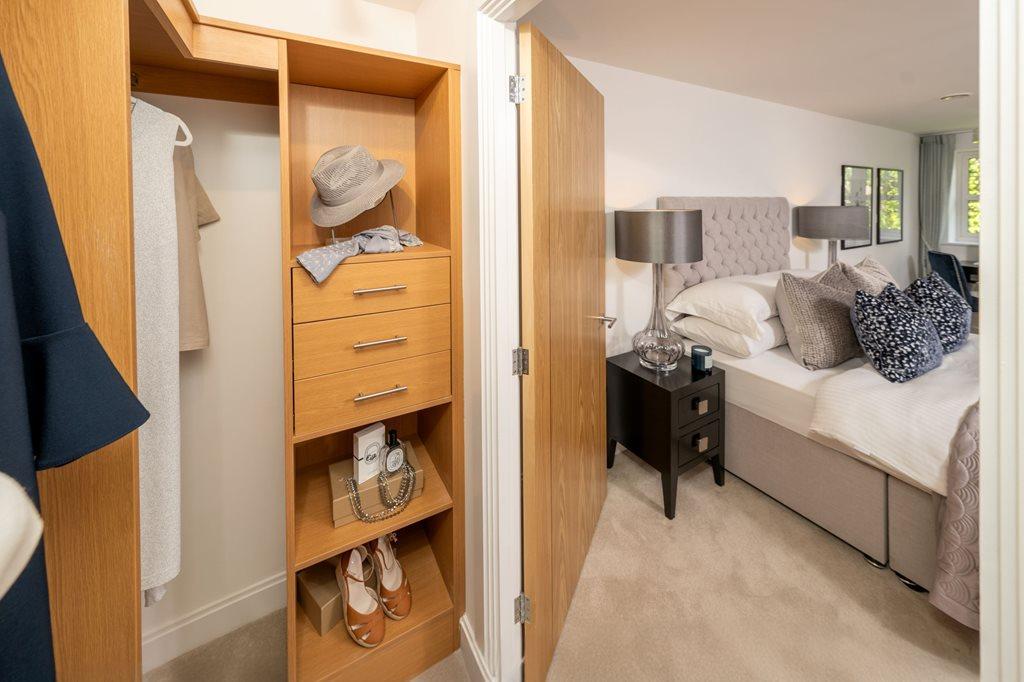 Typical walk-in wardrobe