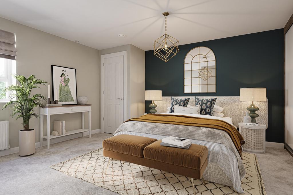 Internal cgi of the chalcroft main bedroom