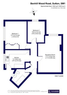 2 bedroom apartment for sale, Benhill Wood Road, Sutton