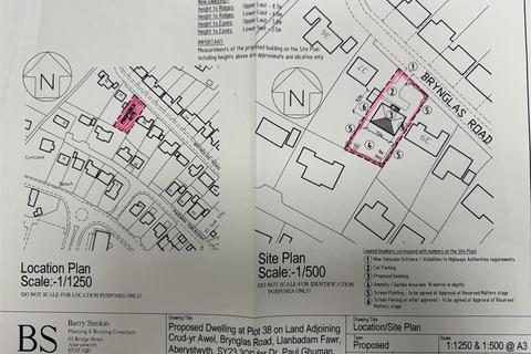 Plot for sale, Brynglas Road, Llanbadarn fawr, Aberystwyth