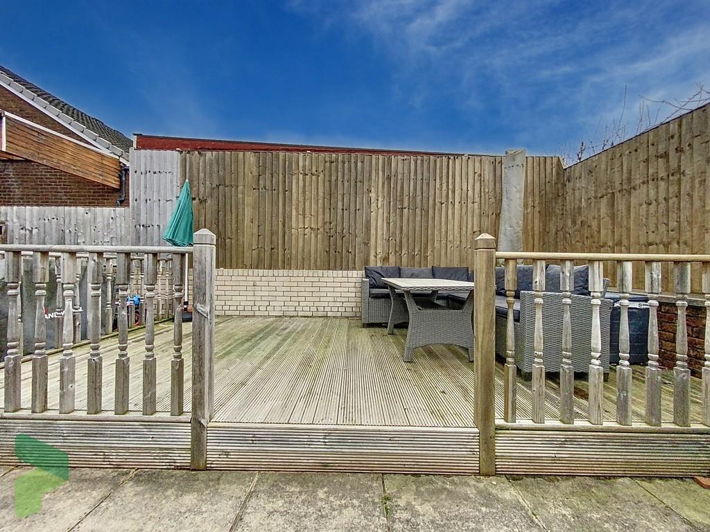 Rear decked patio