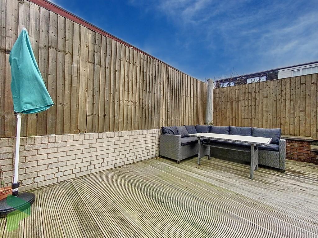 Rear decked patio