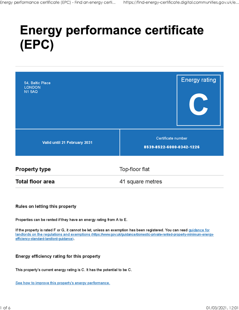 EPC Certificate