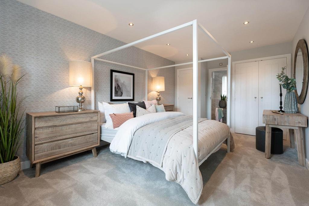 King-size bedroom with ample storage