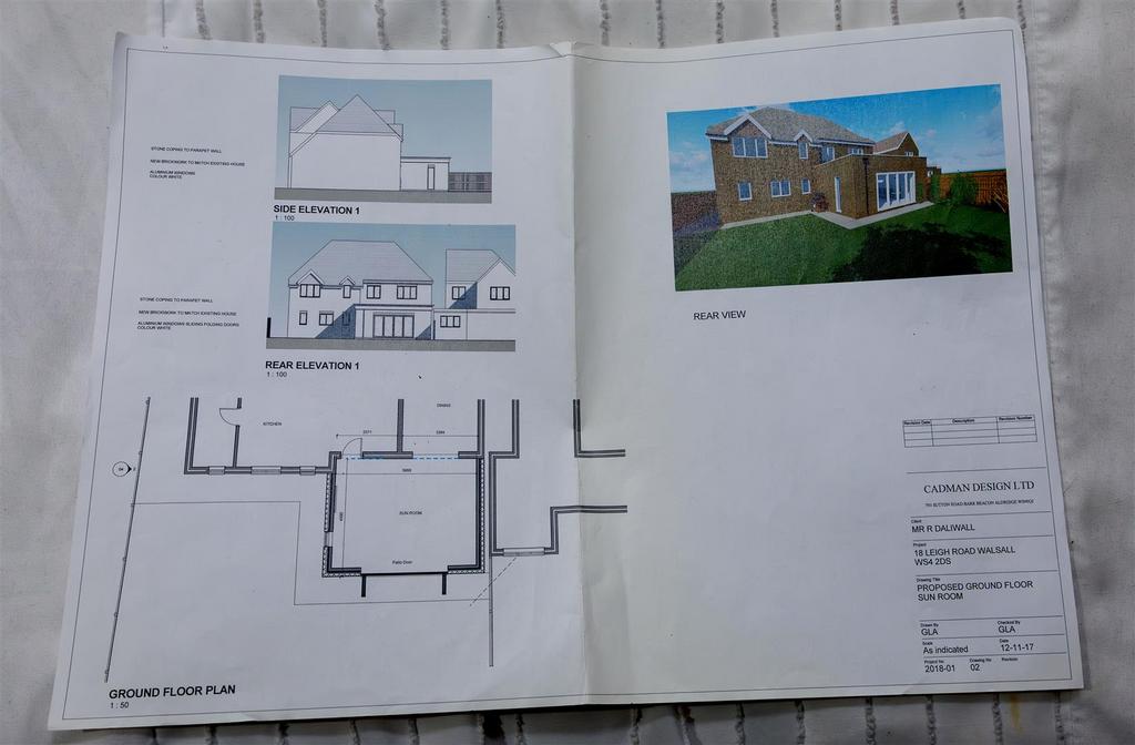 Planning permision plans for rear extension SAPL61