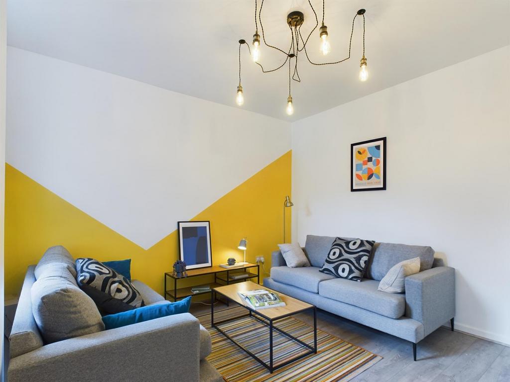 A stylish and inviting large modern living room...
