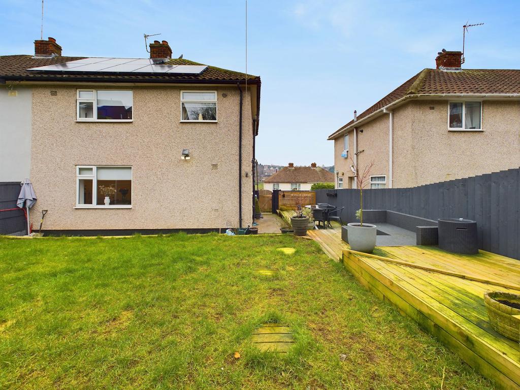 Rear Garden with Solar Panels