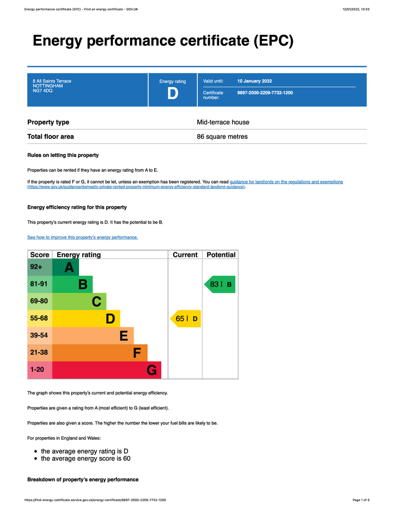 EPC Certificate
