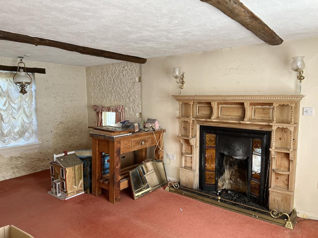 Living room with feature fireplace