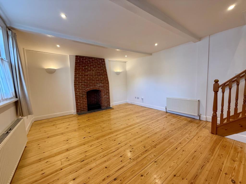 Living room with laminate flooring