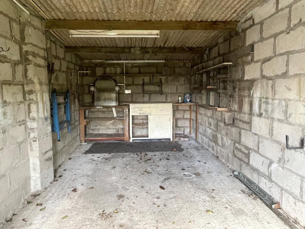 Inside of detached garage