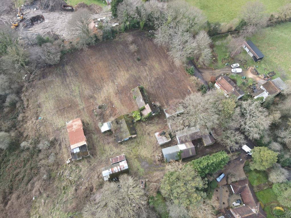 Aerial photo of house, barns and land