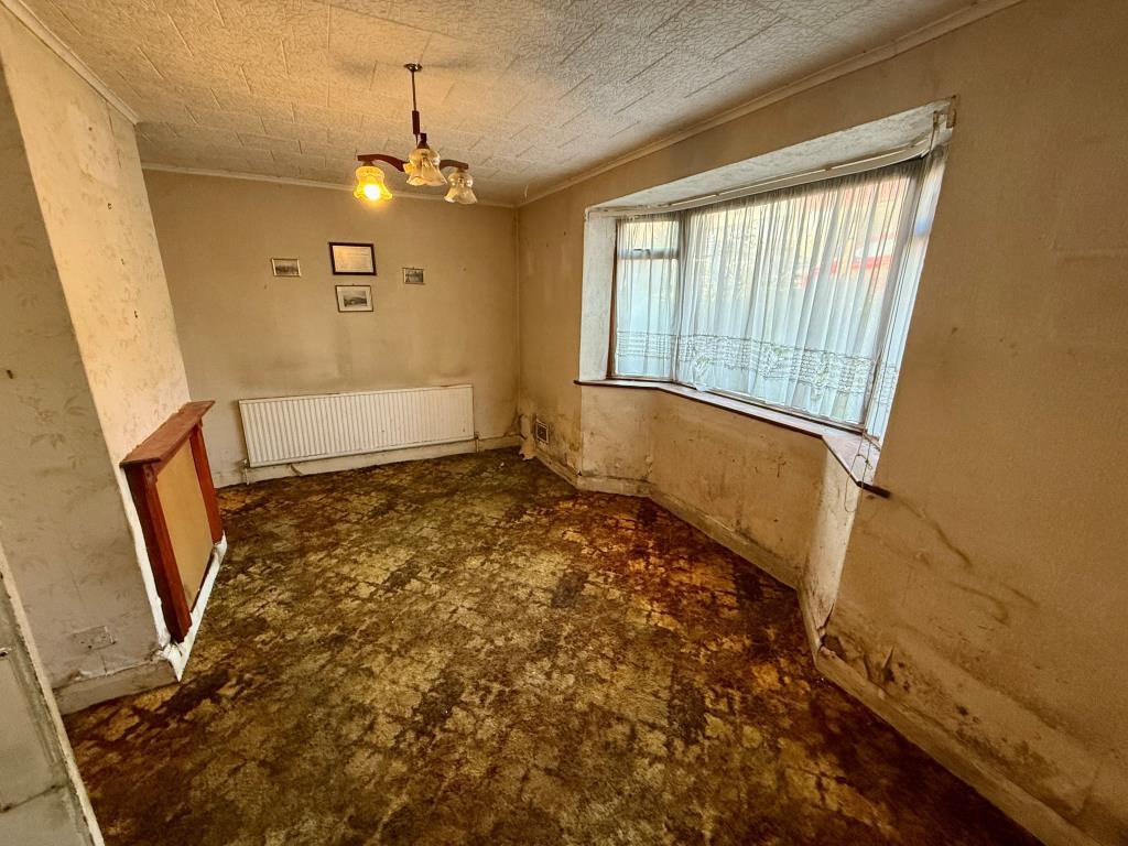 Living room with bay window