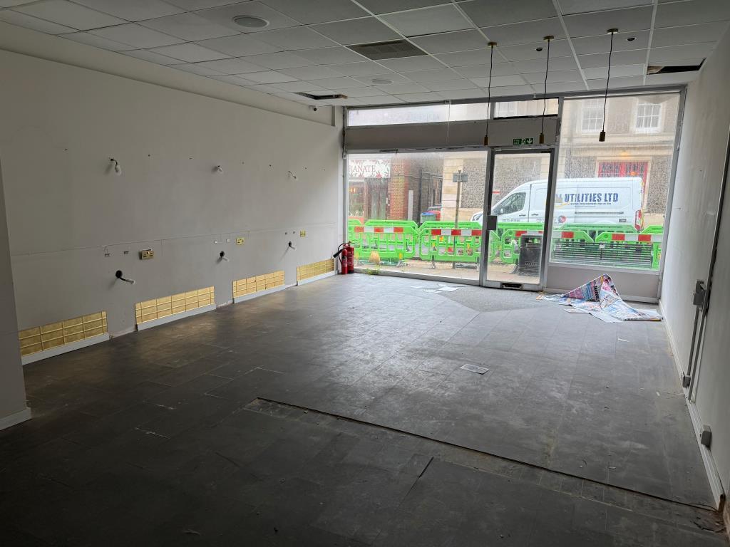 Retail unit view from rear of shop