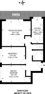 2 bedroom flat for sale, Flat , Dunmore Point, Gascoigne Place, London