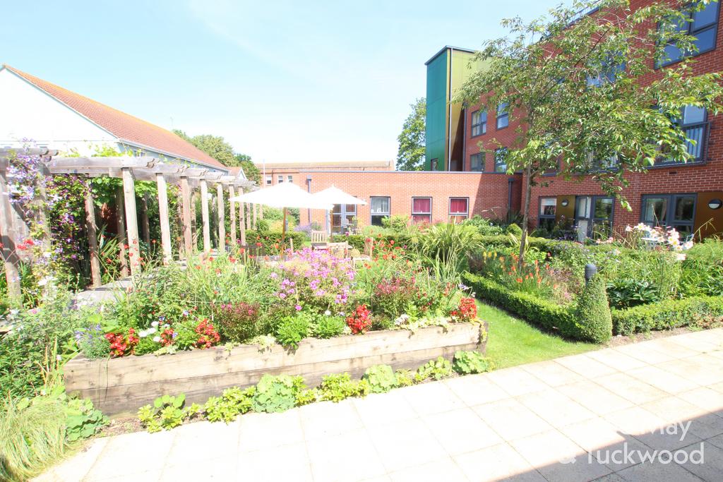 Communal garden in summer