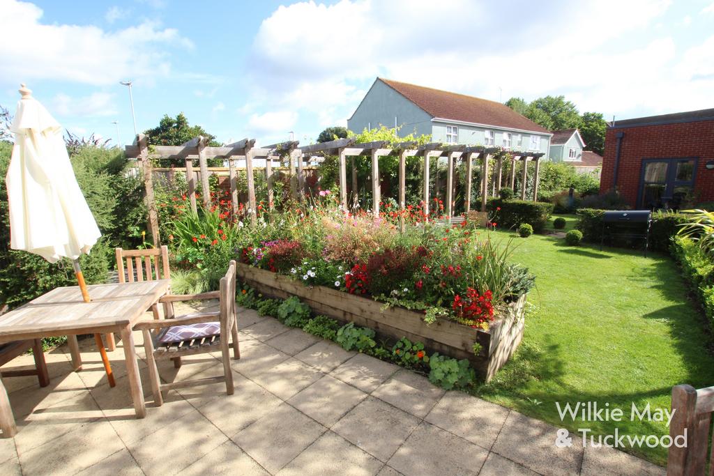 Communal garden in summer