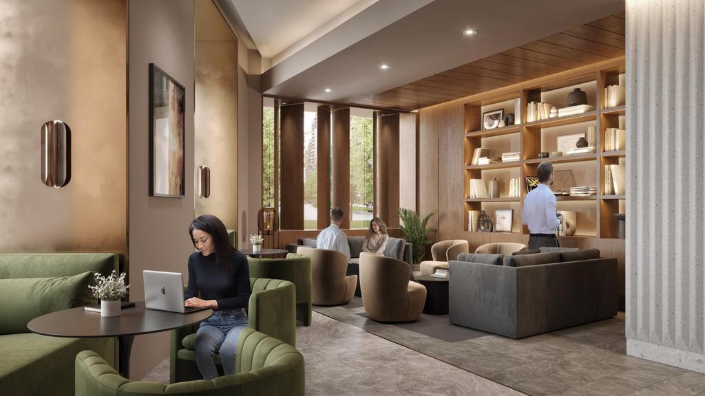 London Square Nine Elms Concierge Lounge Bookshelf WE