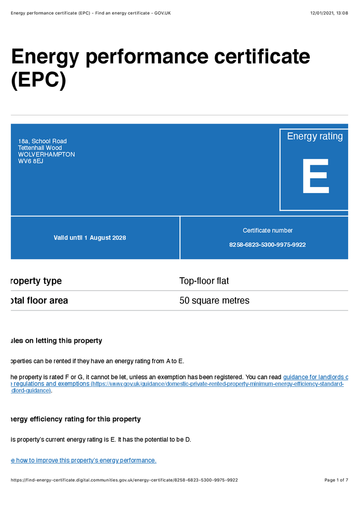 EPC (Contains public sector information licensed under the Open Government Licence v3.0.)