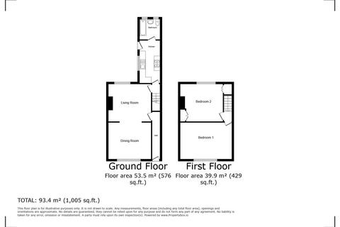 2 bedroom terraced house for sale, Thornhill Street, Houghton Le Spring, Tyne and Wear, DH4 5BE