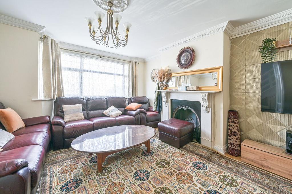 Living room, fireplace